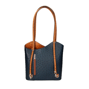 Zaino da donna in vera pelle - Modello Charlotte - 28.0 x 25.0 x 9.0 cm