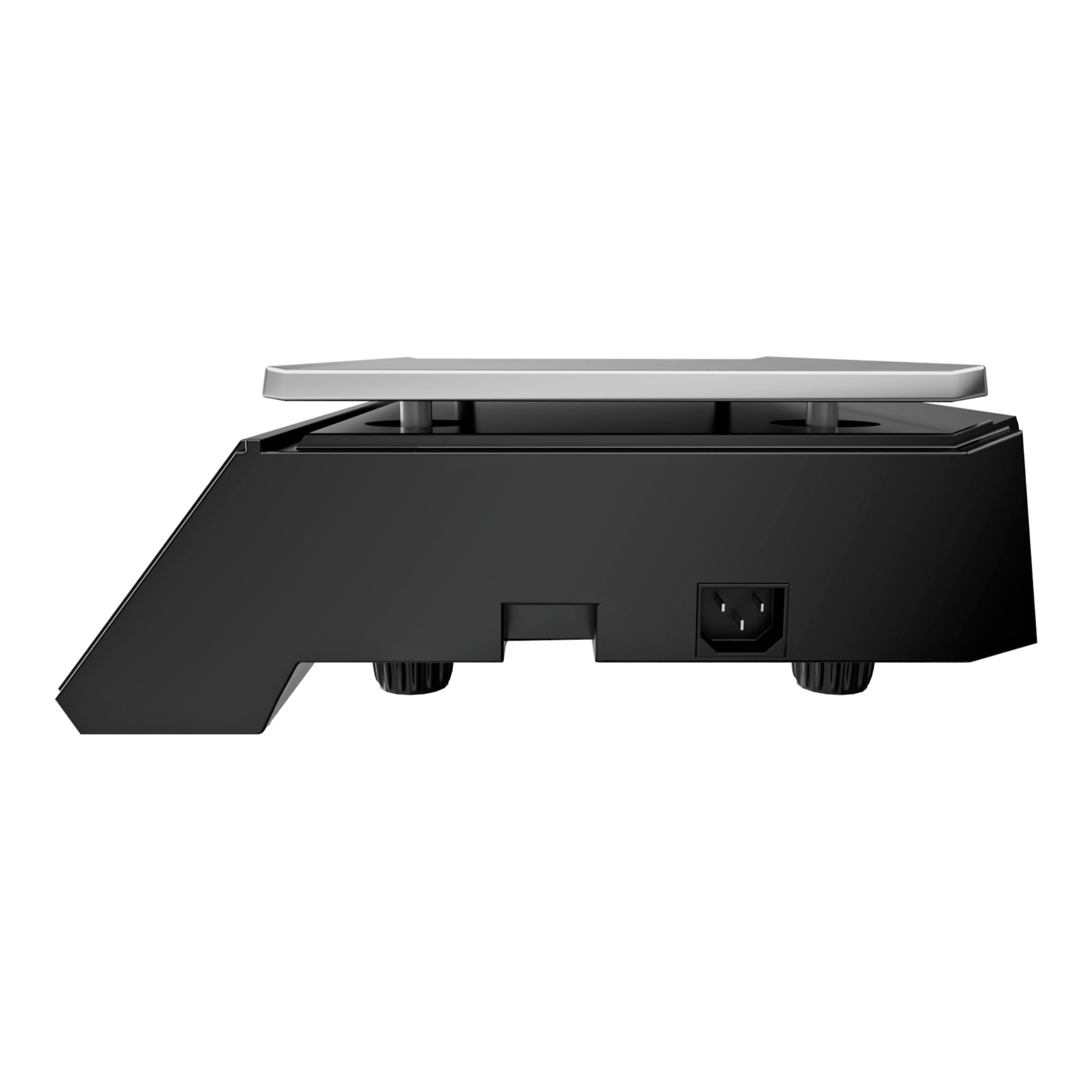 Adalat 88 - Bilancia Elettronica Commerciale a Batteria Ricaricabile da Banco 40Kg Piatto in Acciaio 33x24 cm e Schermo LCD