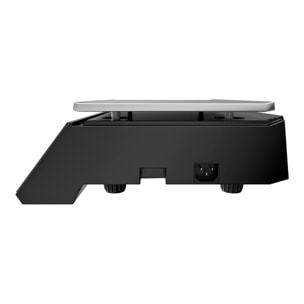 Adalat 88 - Bilancia Elettronica Commerciale a Batteria Ricaricabile da Banco 40Kg Piatto in Acciaio 33x24 cm e Schermo LCD