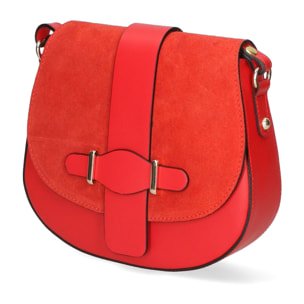 Borsa a tracolla da donna - Modello Carola - Vera pelle - 23.0 x 20.0 x 6.0 cm