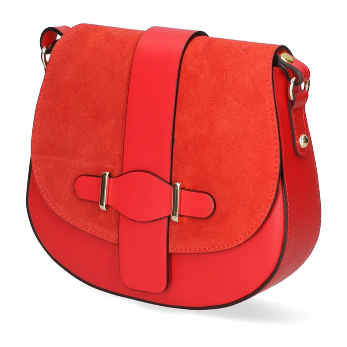 Borsa a tracolla da donna - Modello Carola - Vera pelle - 23.0 x 20.0 x 6.0 cm
