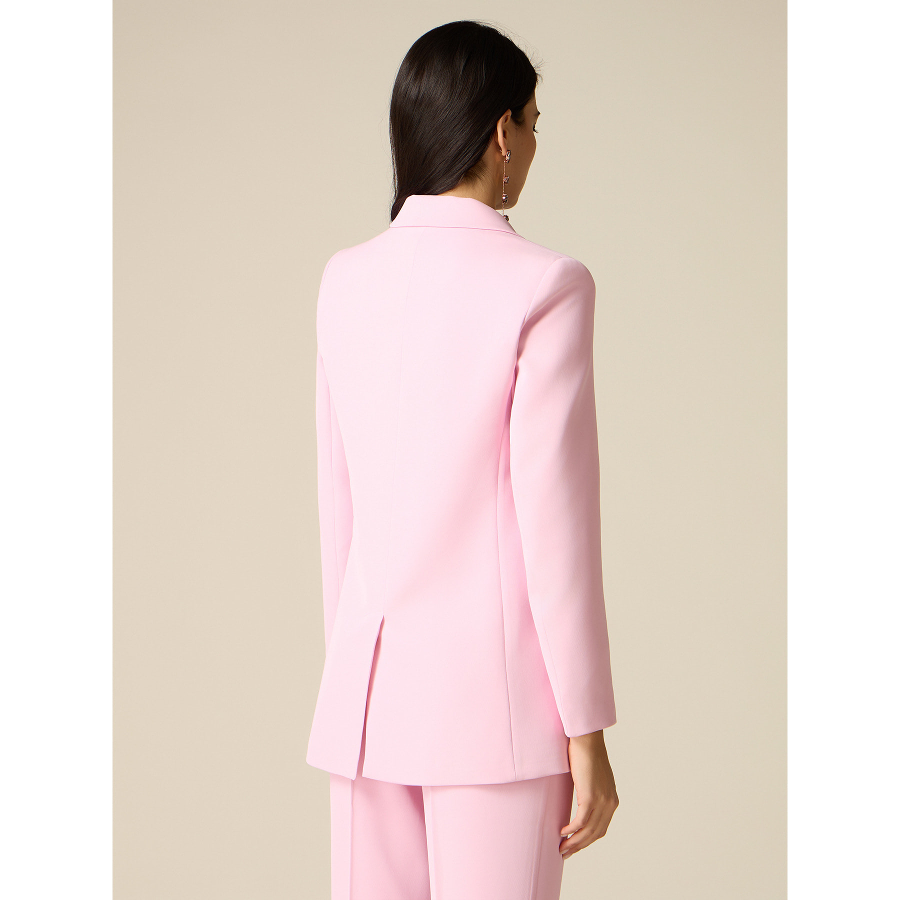 Oltre - Blazer cruzado de tejido crepé - Rosa