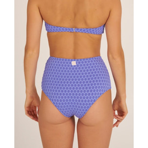 Braga de bikini alta en tejido jacquard