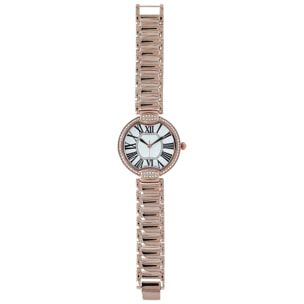 Orologio da Polso in Bronzo con Cubic Zirconia placcato Oro Rosa 18kt