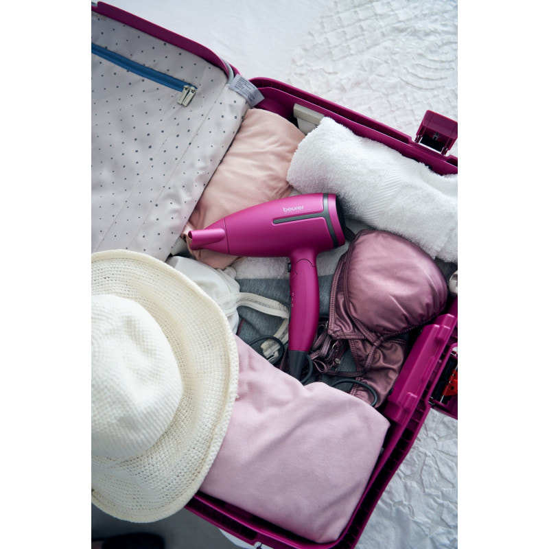 Sèche cheveux de voyage pliable rose