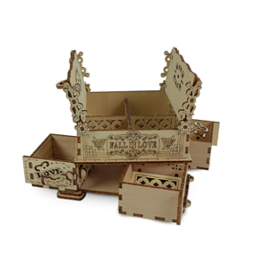 Modello in Legno 3D, con movimento meccanico design di scatola per gioielli. 109 pezzi.