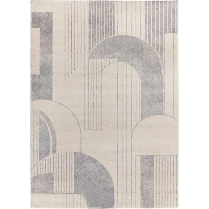 PORTO Alfombra geométrica en tonos beige y gris, varias medidas disponibles
