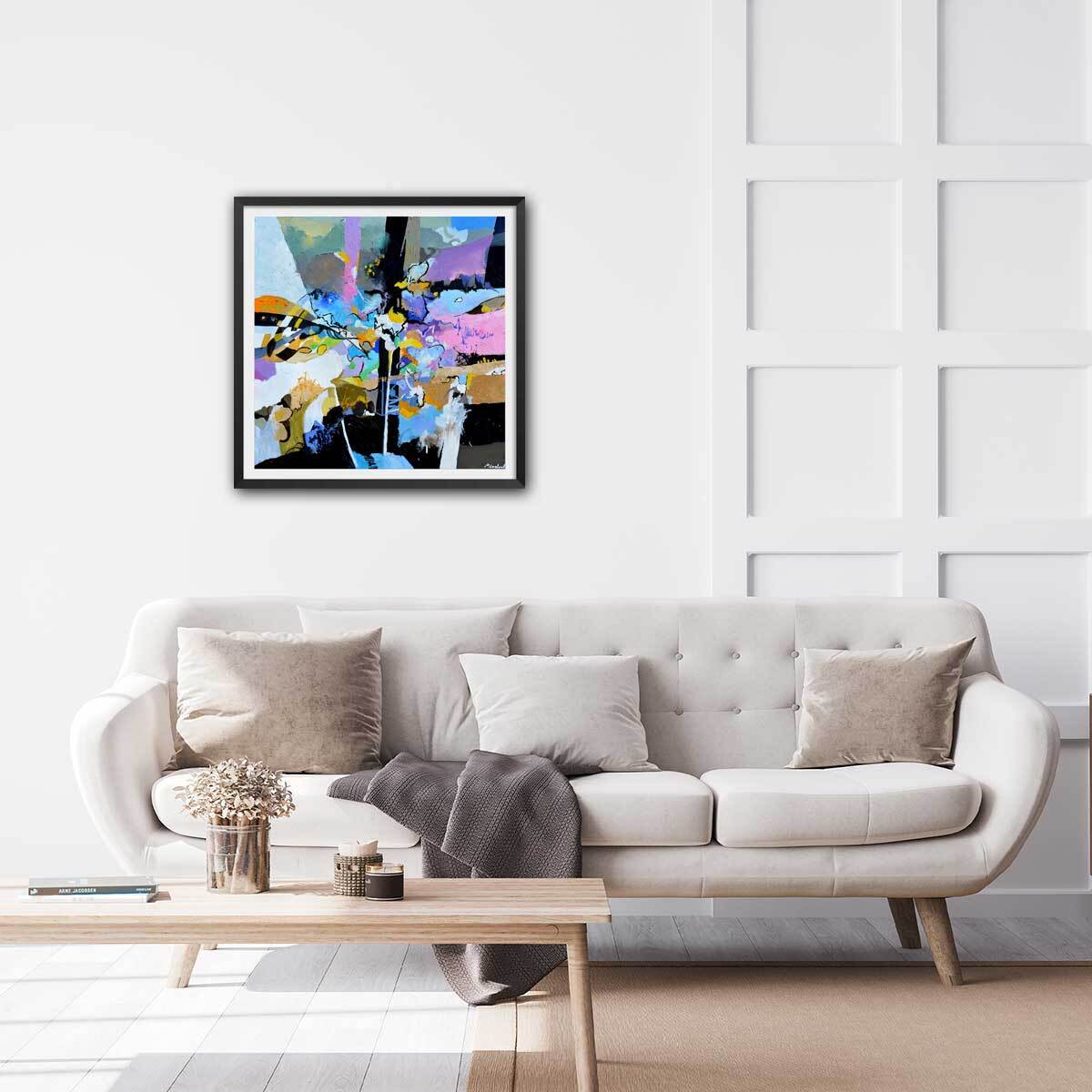 Affiche abstraite reminescence en arc-en-ciel Affiche seule