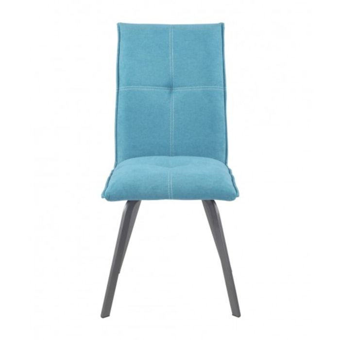 Chaise design en tissu & métal - JADE