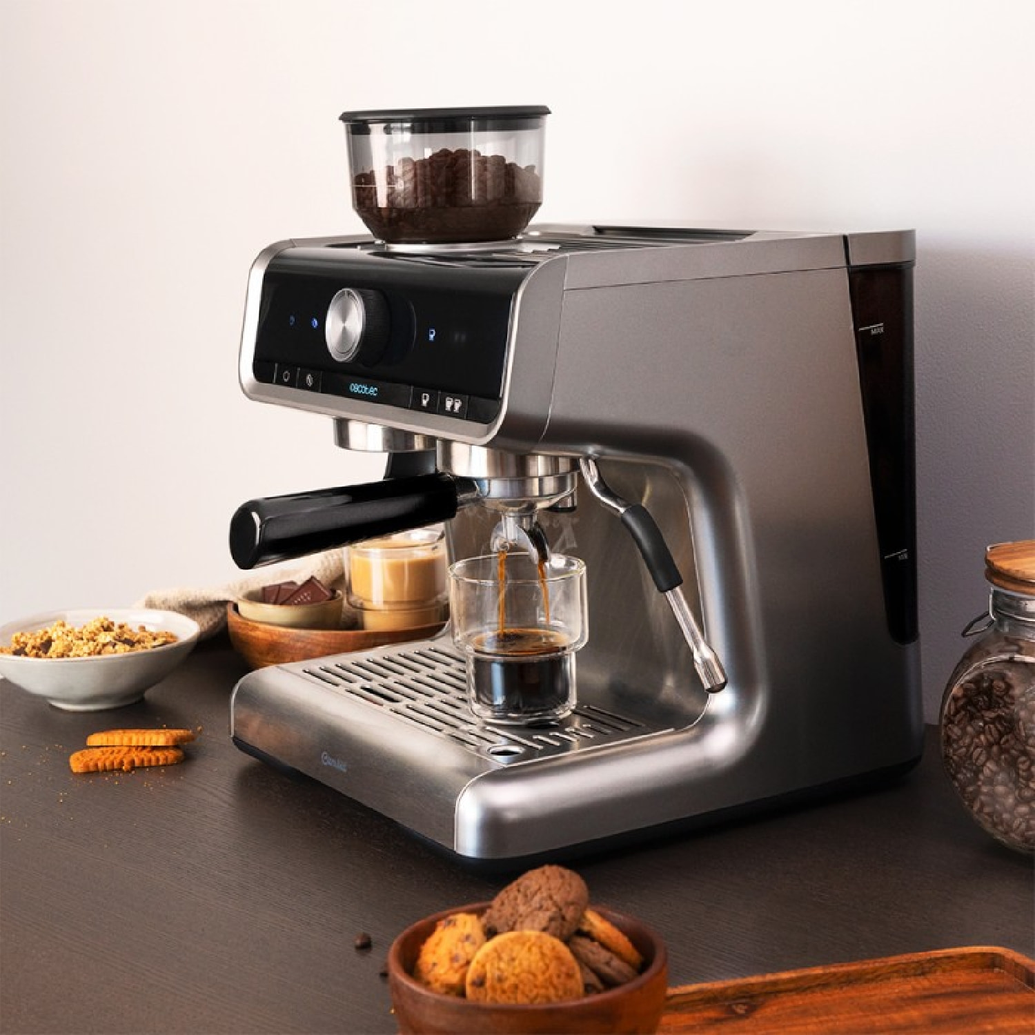 Cafetera Express con Brazo con Doble Salida Power Espresso 20 Bares Barista Crea