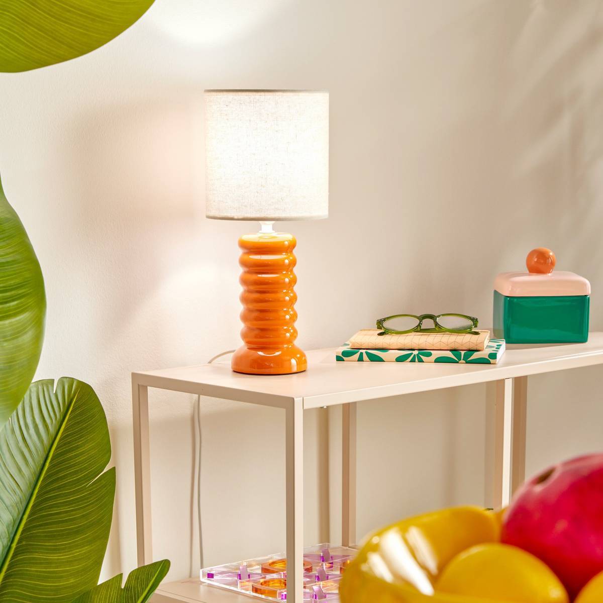 Lampe Vinas orange H33cm