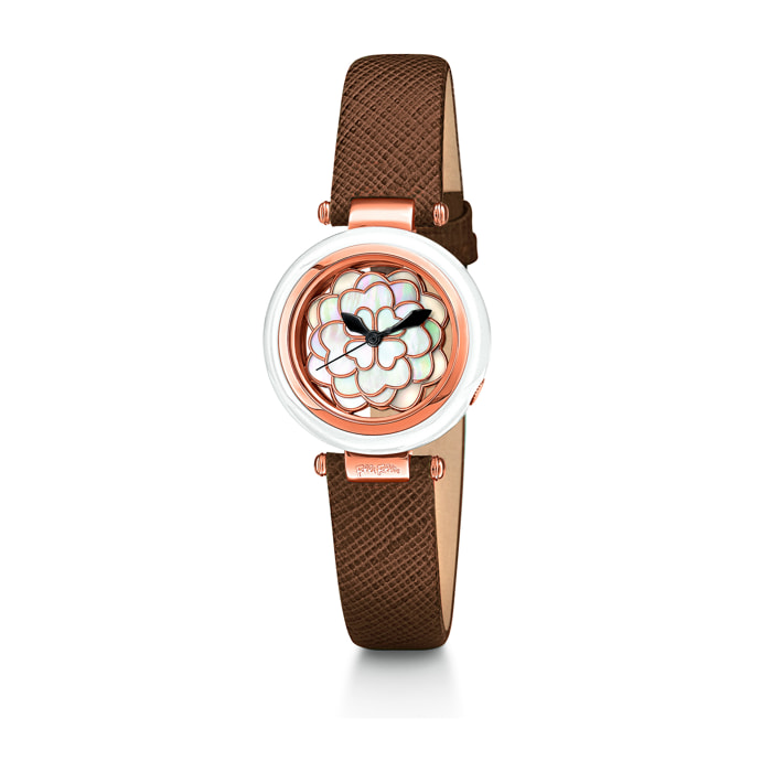 Reloj Folli Follie WF14R006SPW_MARRON Mujer Analogico Cuarzo con Correa de Cuero