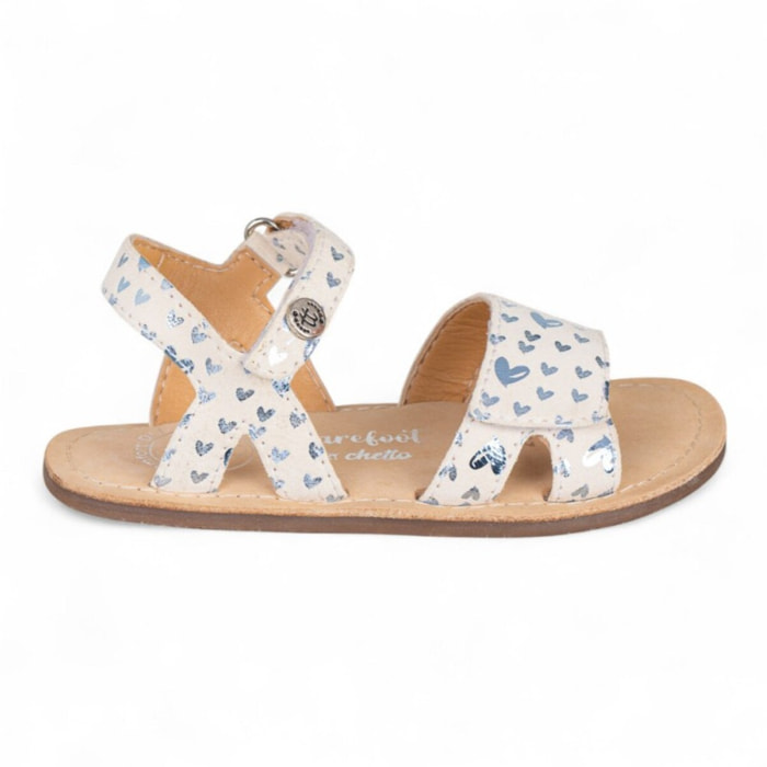 SANDALIA BAREFOOT PIEL CHETTO ESTILO CLÁSICO CORAZONES