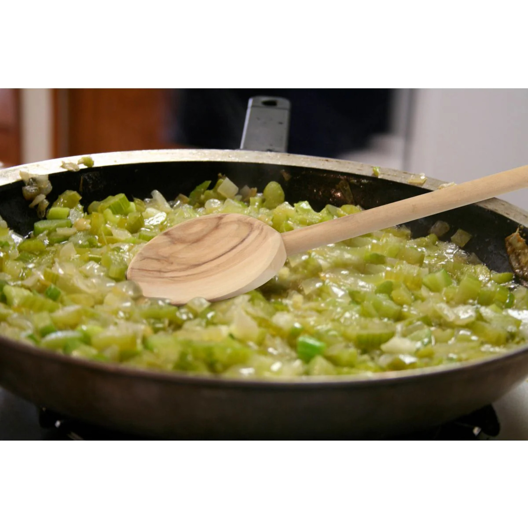 Ensemble de couverts à salade, cuillères et spatule Fackelmann Édition Bois d'olivier