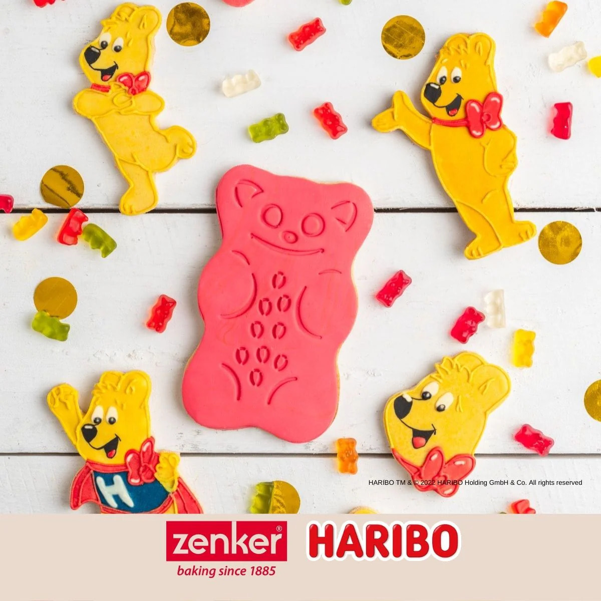 Lot de 3 emporte-pièces oursons en inox Zenker Haribo