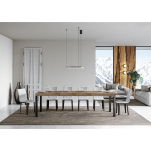 Mesa extensible 90x130/234 cm Everyday Premium Roble Natural estructura Antracita