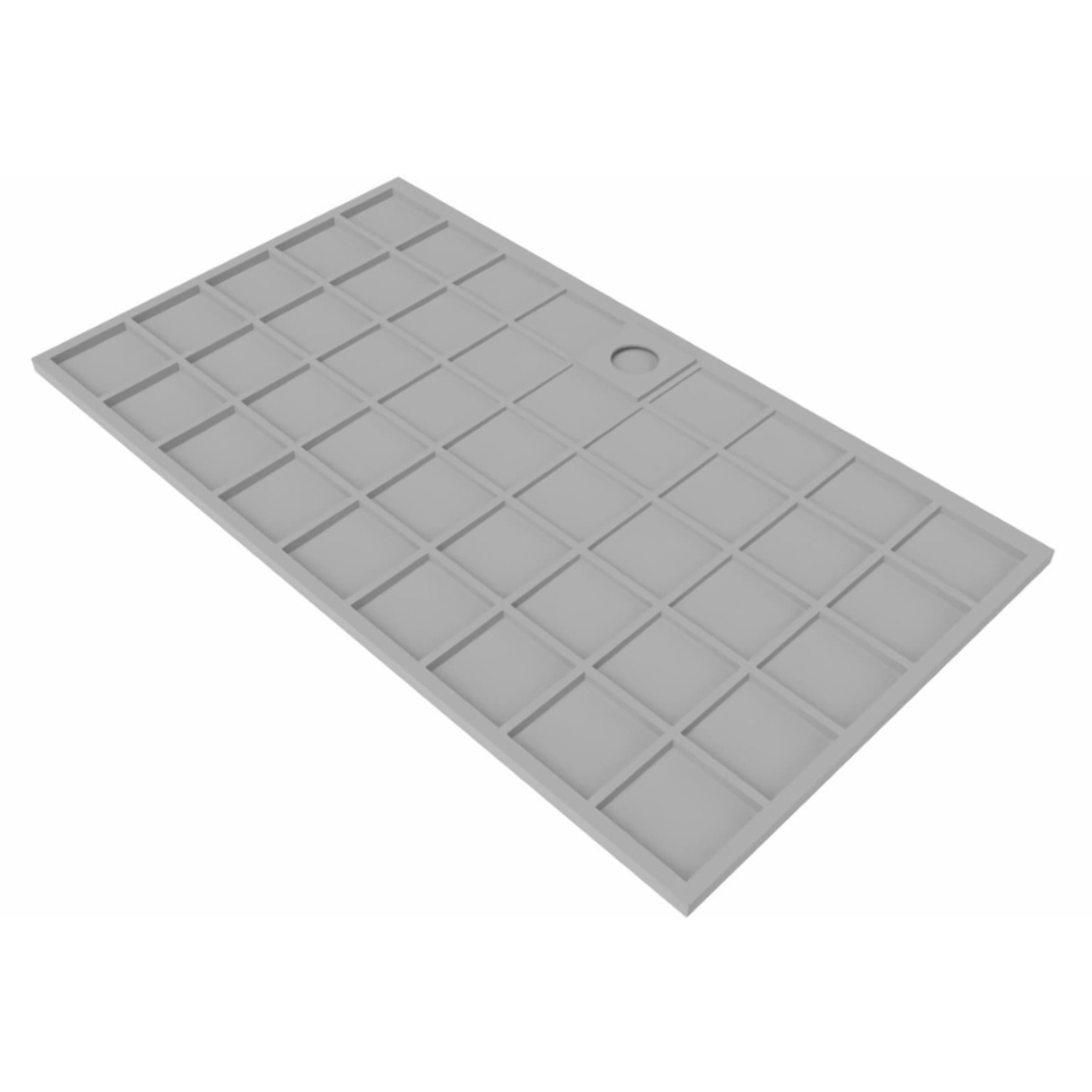 Vision Receveur de douche 140x90cm + Siphon Eslim90. Marbre coulé, gris (SATSVVI14090S-S)