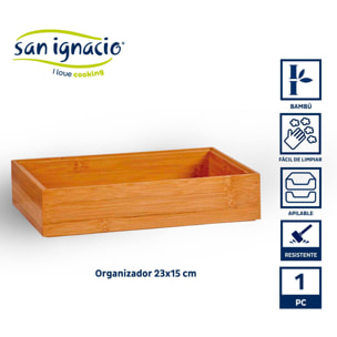 Organizador bambu apilable 23x15cm colección kinvara