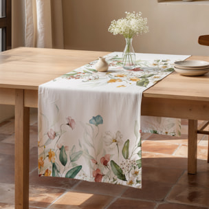 Chemin de table MADDY MULTICOLORE - 100% coton bio