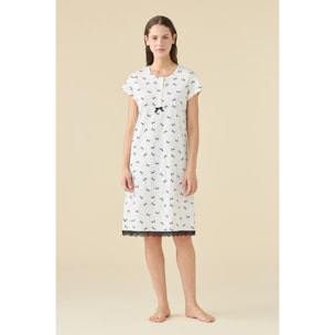 Camicia da notte donna estiva in cotone articolo cherie. Noidinotte