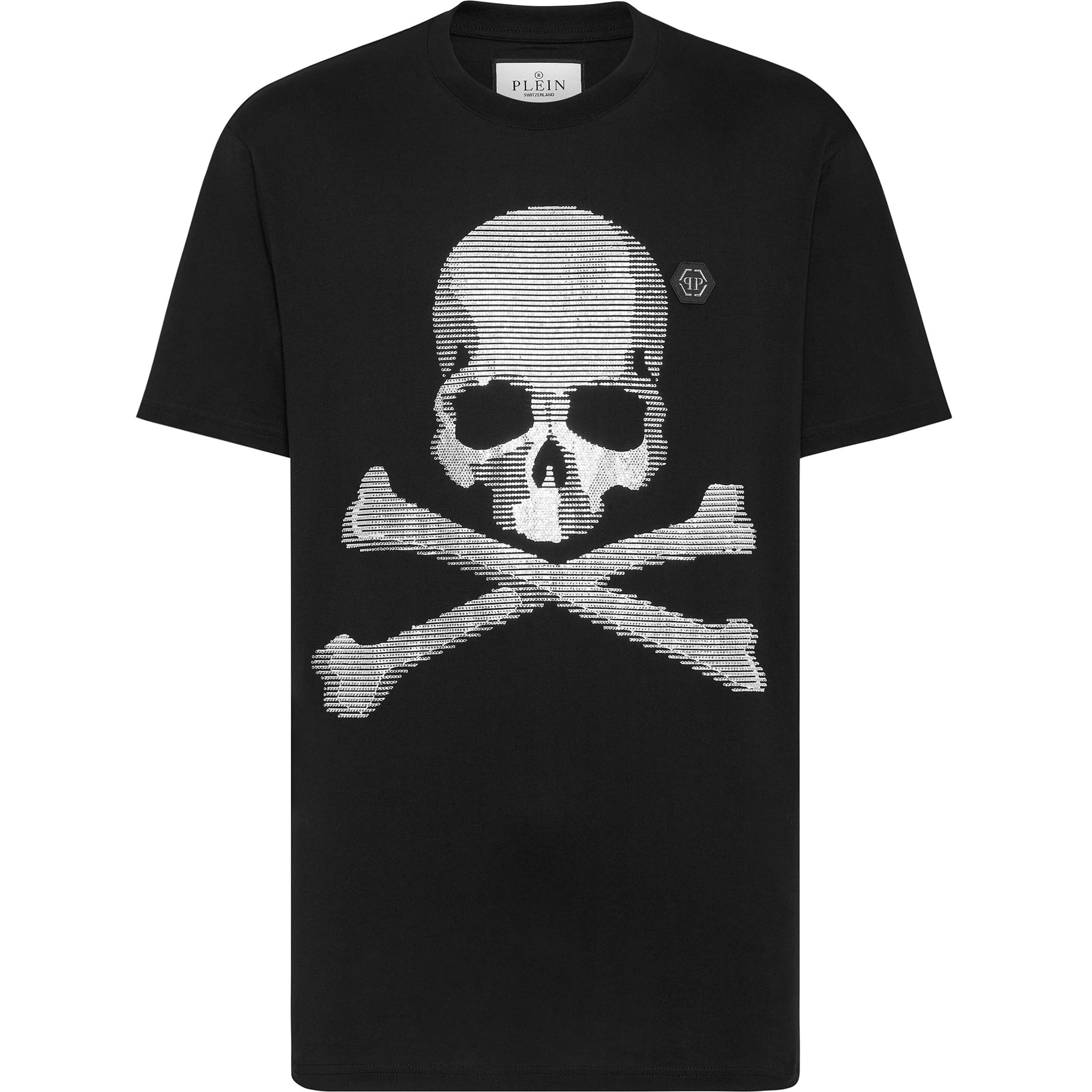 PHILIPP PLEIN Camiseta de cuello redondo y manga corta SKULL
