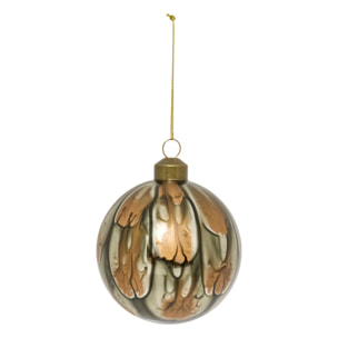 BDN VERRE 80MM MARBRE MARRON