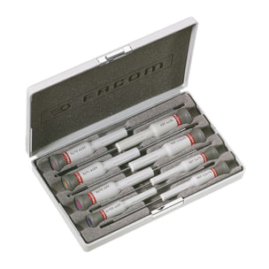 Coffret de 8 Tournevis Micro-Tech Fente et Phillips, tournevis de précision