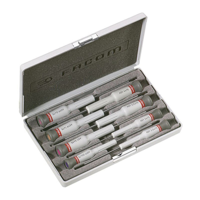 Coffret de 8 Tournevis Micro-Tech Fente et Phillips, tournevis de précision
