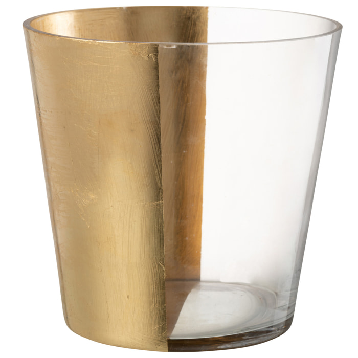 J-Line photophore Boe - verre - transparent/or - large