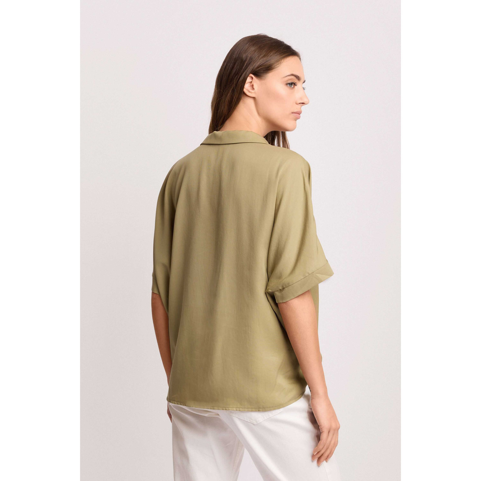 Kocca - Blusa a portafoglio Donna, Tinta unita, Scollo a V