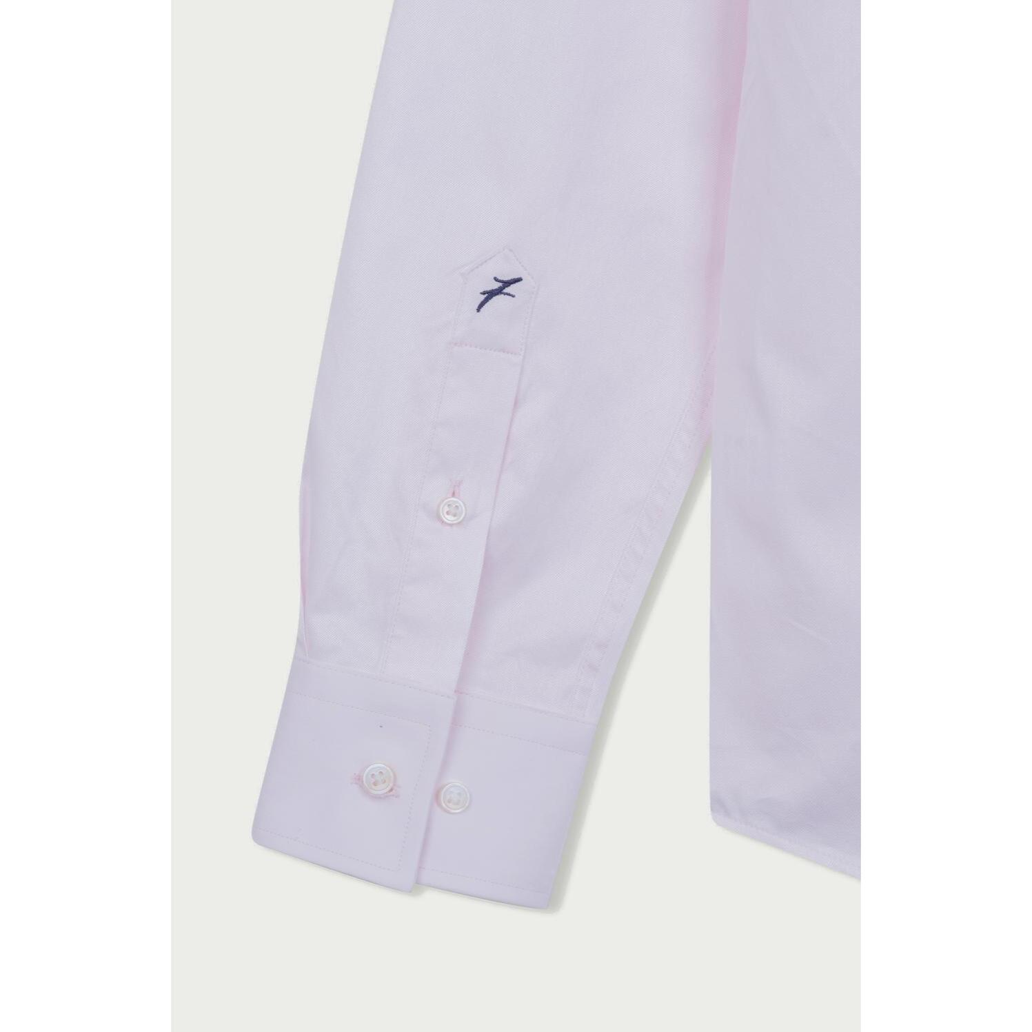 Camicia Uomo 1 Bottone Italiano Slim Twill Unito Rosa