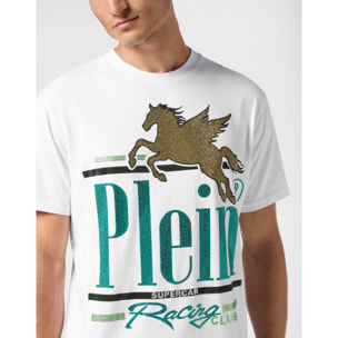 PHILIPP PLEIN Camiseta de cuello redondo y manga corta RACING