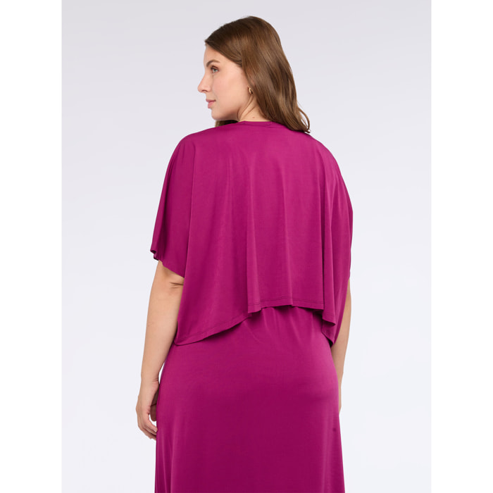 Fiorella Rubino - Cárdigan de punto con mangas kimono - Fuchsia