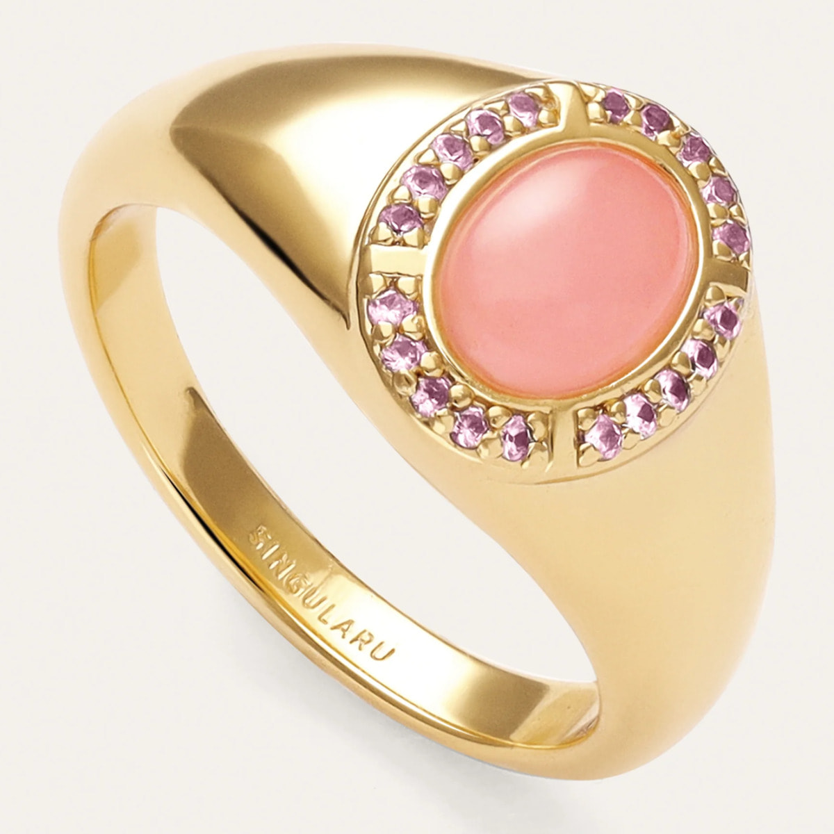 Anillo Amanda Rosa Baño Oro
