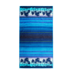 Telo Mare Spugna Jacquard Spiaggia Disegno Sunrise