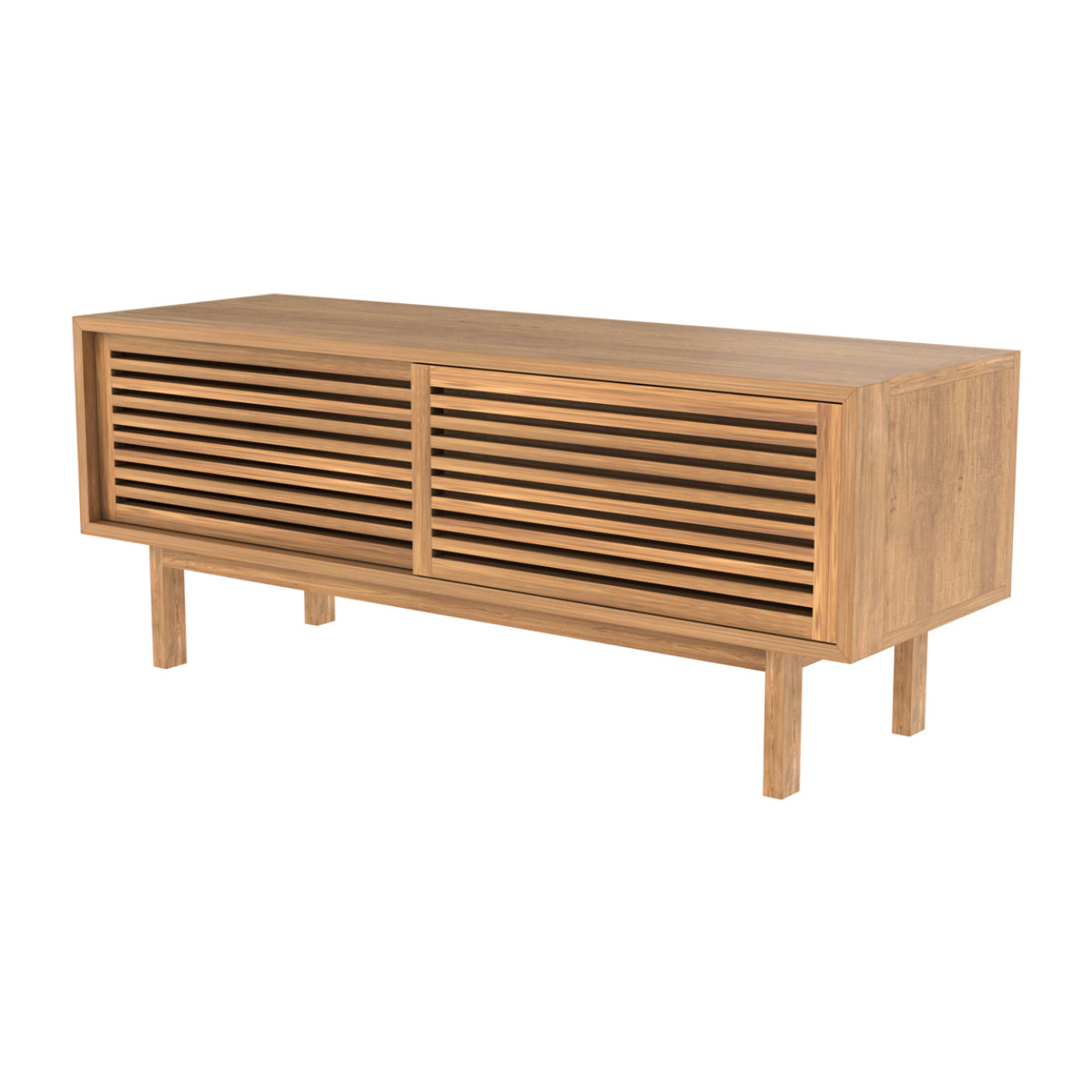 Meuble TV en bois de teck 120 cm - Bormes
