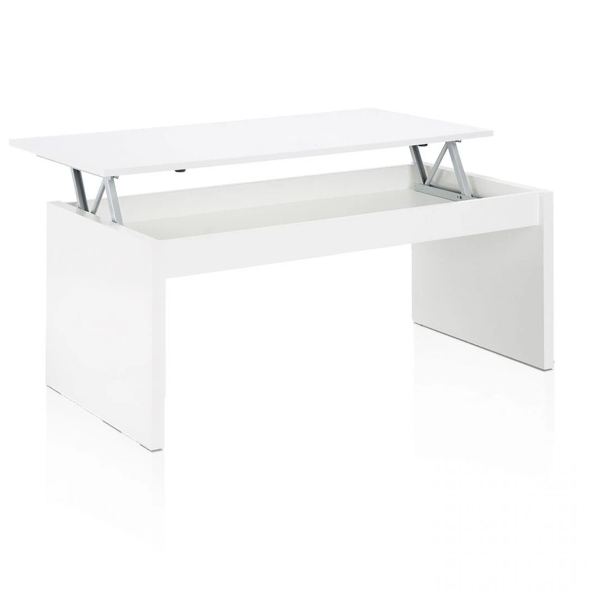 Mesa de centro elevable Evan Blanco Brillo