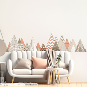 Stickers muraux - Décoration chambre salon - Autocollant Sticker mural géant montagnes scandinaves RONCADOR