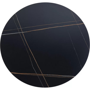 Plateau de table Invitation rond grès noir 120cm Kare Design