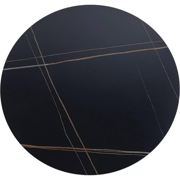 Plateau de table Invitation rond grès noir 120cm Kare Design