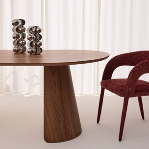 Table à manger oblongue décor bois 8 places MATHILDE