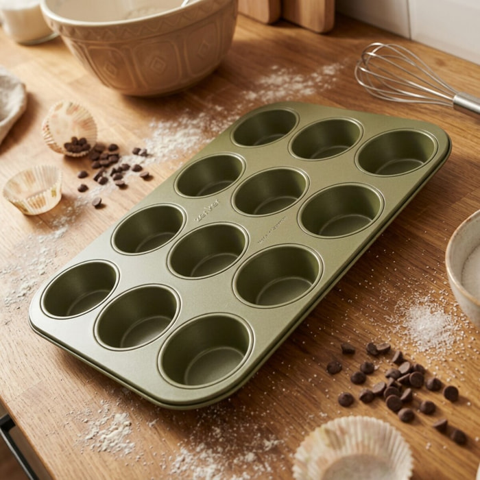 Moule à muffins 12 empreintes 38 x 26 cm Zenker Green Vision