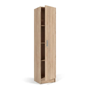 Armario de 1 puerta en roble canadian 37x180 cm Multi Useful 37 Roble