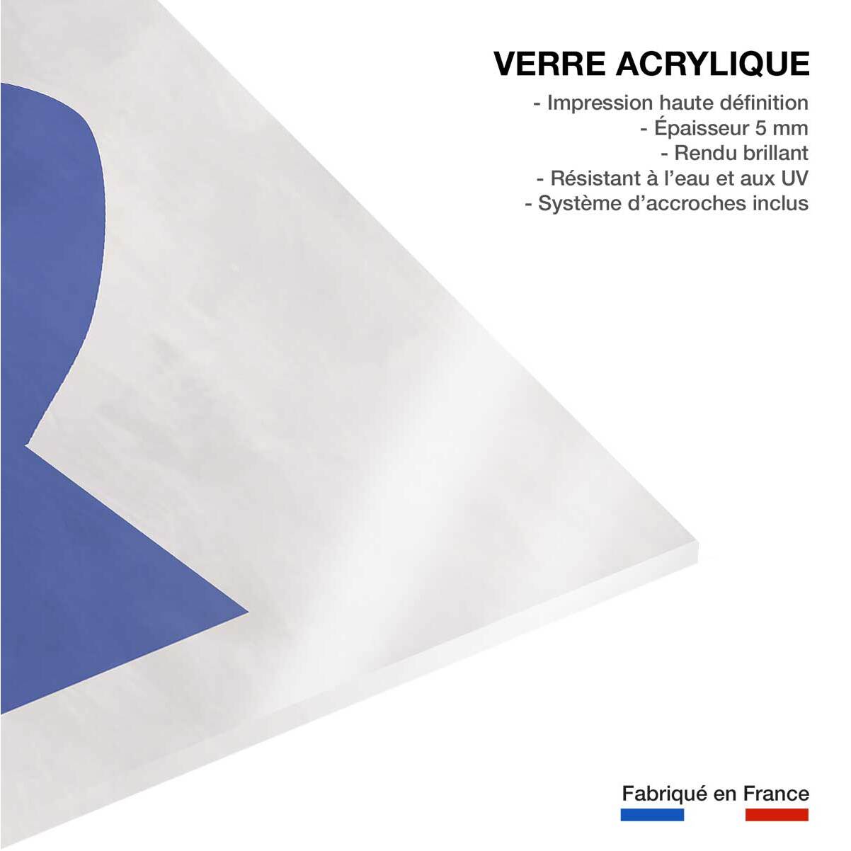 Tableau courbe bleue grecque Tableau plexiglas