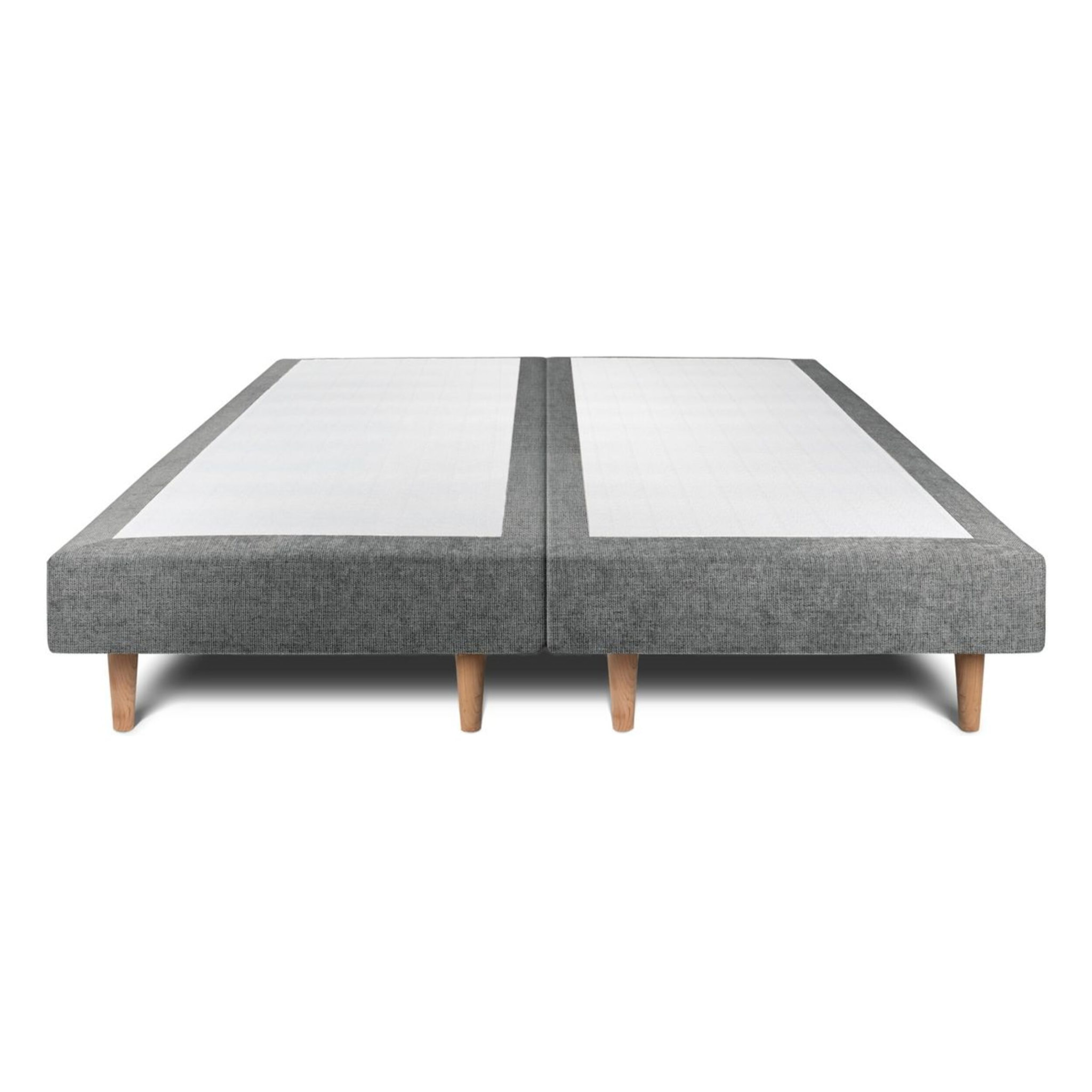 Lit avec tête de lit tapissée tissu et sommier tapissier ep14