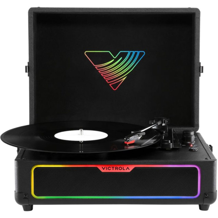 Platine vinyle VICTROLA GLOW FORMAT VALISE AVEC LEDS RGB