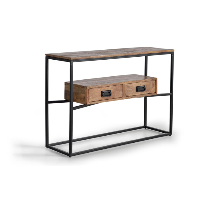 Consola - madera de mango y metal - 78x110x35cm