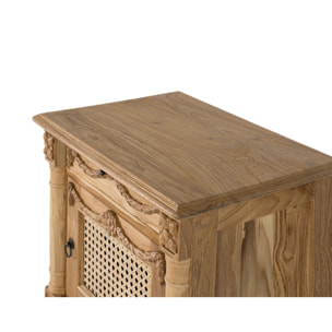 Mesitas de Noche de Madera de Teca 50 Cm Estilo Rústico Contemporáneo