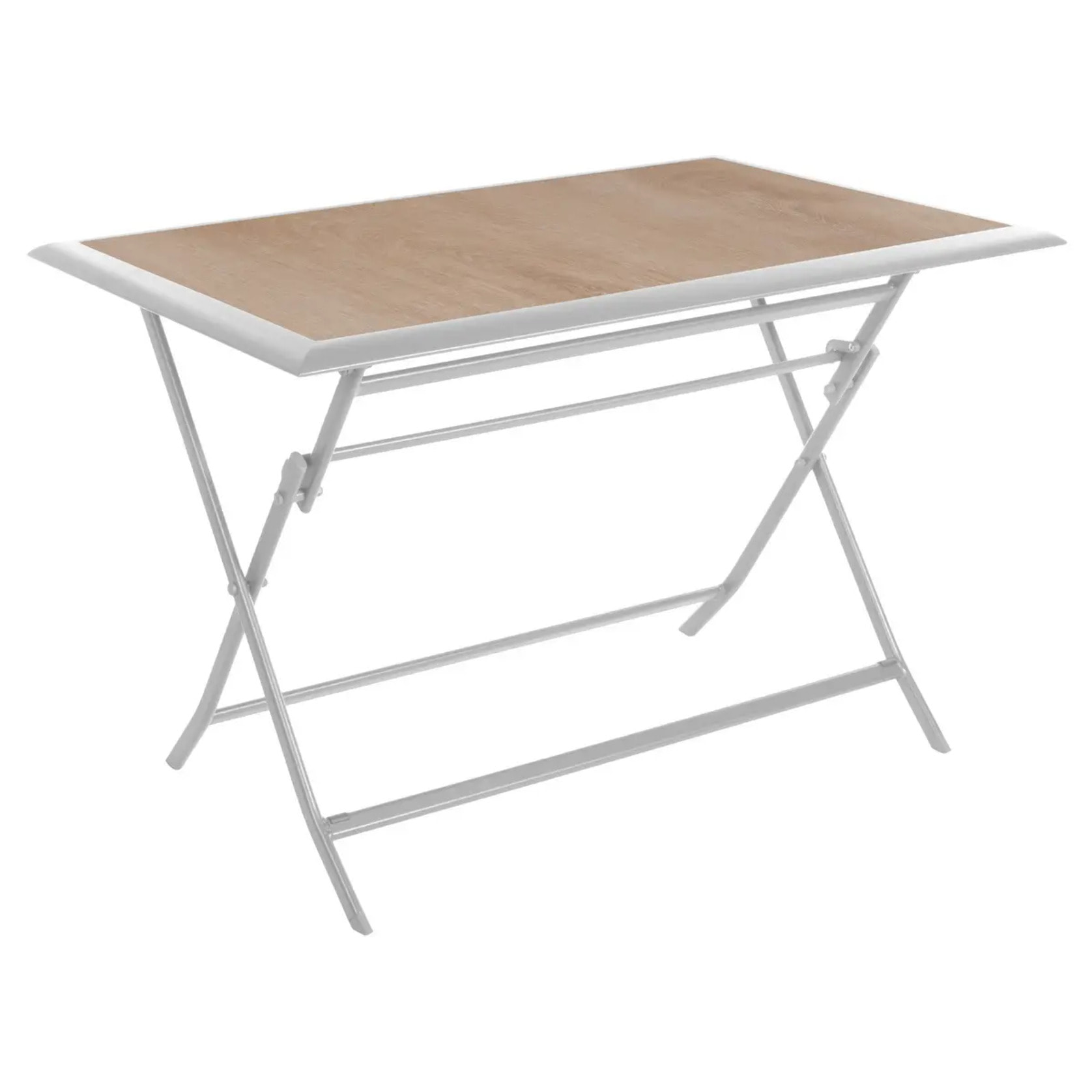 Table de jardin pliante rectangulaire Azua Houblon & Blanc