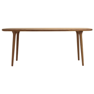 VICK - Table de jardin en bois d'Angélique huilé 200x90cm